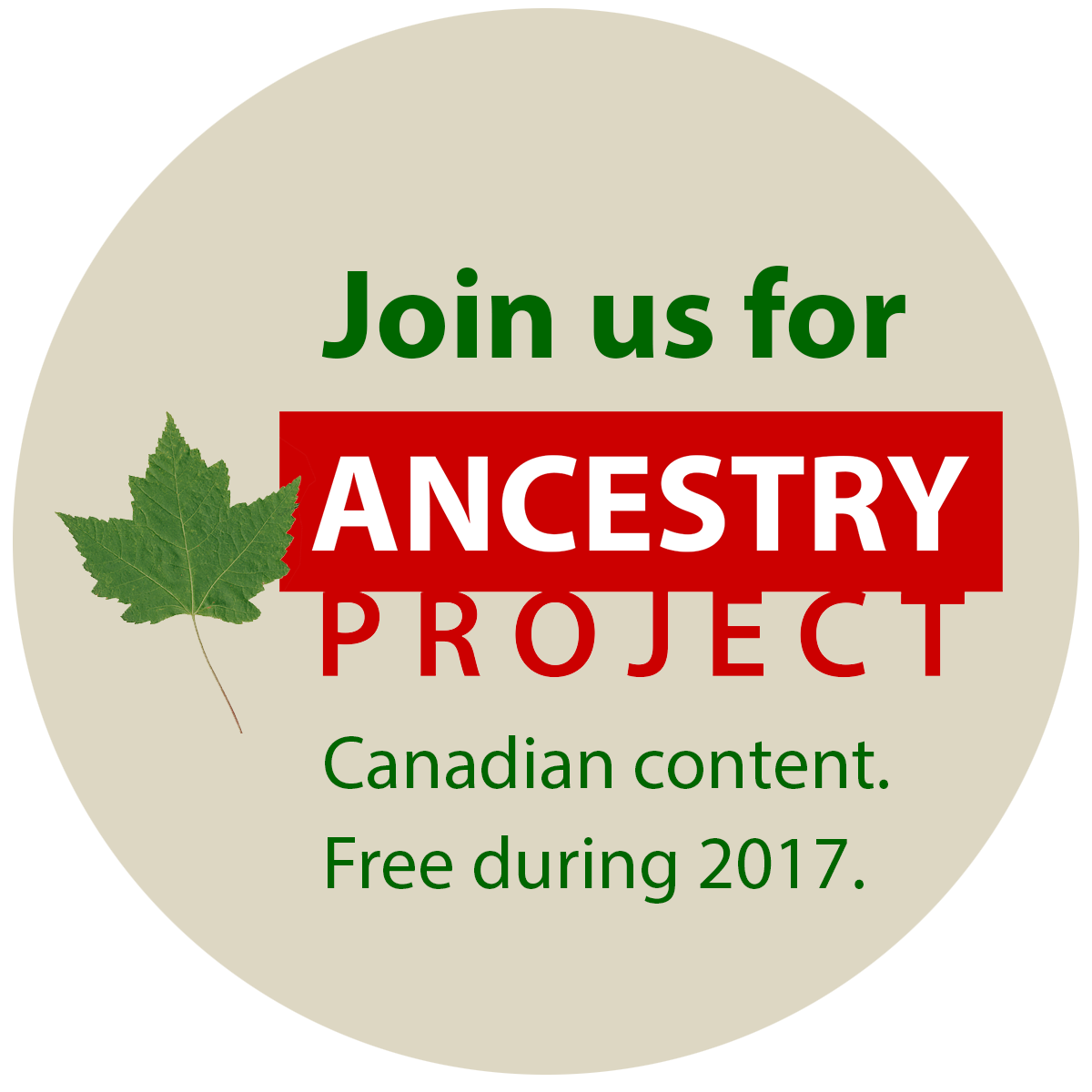 Join us. Sign up for the Ancestry Project email list.